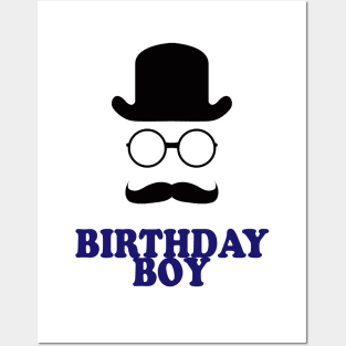 Birthday Boy -  Little Man Mustache Posters and Art